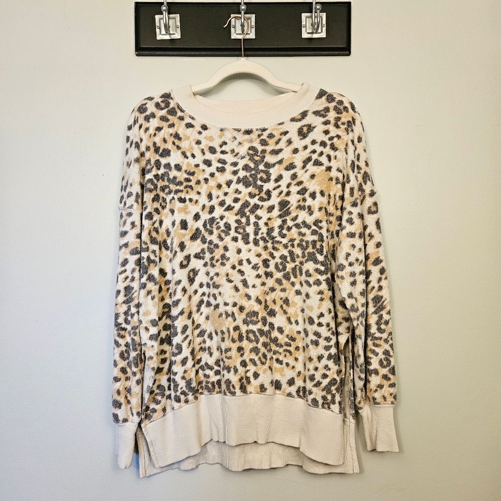 Aerie Leopard Print Sweatshirt